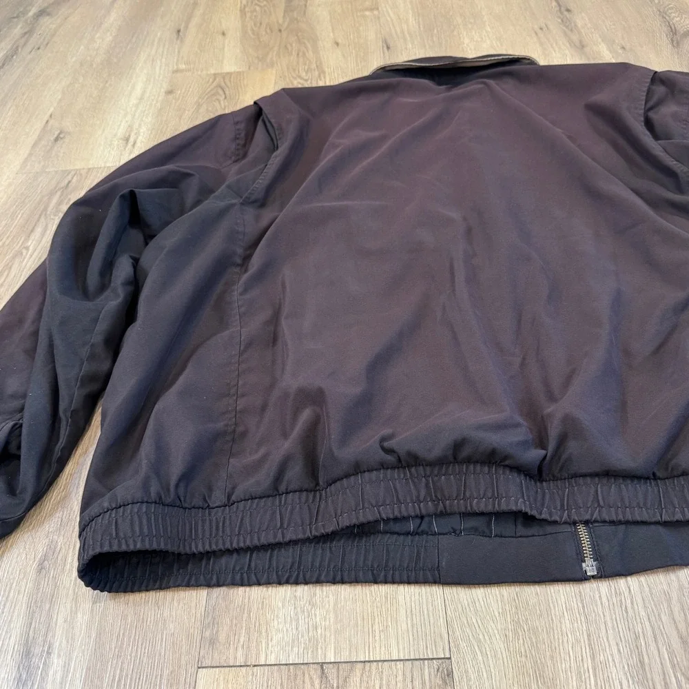 Polo Ralph Lauren Mens Black/Brown Harrington Jacket Plaid Lining 4X Tall READ
